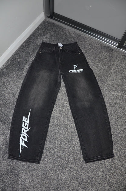 Forge Sunfade Vintage Wash Barrel Leg Jeans